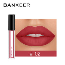 Load image into Gallery viewer, BANXEER Lipgloss Matte 8 Colors Lip Gloss Velvety Lipstick Liquid Matte Waterproof Lip Tint Full & rich Sexy Lip Makeup Cosmetic