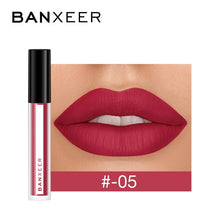 Load image into Gallery viewer, BANXEER Lipgloss Matte 8 Colors Lip Gloss Velvety Lipstick Liquid Matte Waterproof Lip Tint Full & rich Sexy Lip Makeup Cosmetic