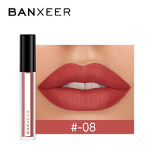 Load image into Gallery viewer, BANXEER Lipgloss Matte 8 Colors Lip Gloss Velvety Lipstick Liquid Matte Waterproof Lip Tint Full & rich Sexy Lip Makeup Cosmetic