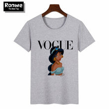 Load image into Gallery viewer, Women 2020 Summer Graphic Tee Shirt Femme Funny Princess Vogue Harajuku T Shirt Korean Tops Kawaii Streetwear Camiseta Mujer