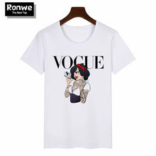 Load image into Gallery viewer, Women 2020 Summer Graphic Tee Shirt Femme Funny Princess Vogue Harajuku T Shirt Korean Tops Kawaii Streetwear Camiseta Mujer