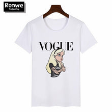 Load image into Gallery viewer, Women 2020 Summer Graphic Tee Shirt Femme Funny Princess Vogue Harajuku T Shirt Korean Tops Kawaii Streetwear Camiseta Mujer