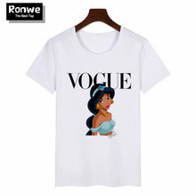 Load image into Gallery viewer, Women 2020 Summer Graphic Tee Shirt Femme Funny Princess Vogue Harajuku T Shirt Korean Tops Kawaii Streetwear Camiseta Mujer