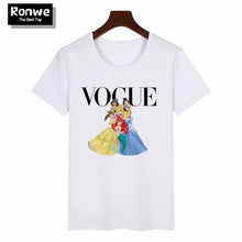 Load image into Gallery viewer, Women 2020 Summer Graphic Tee Shirt Femme Funny Princess Vogue Harajuku T Shirt Korean Tops Kawaii Streetwear Camiseta Mujer