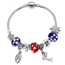 Load image into Gallery viewer, ZOSHI Pink Crystal Charm Silver Bracelets & Bangles for Women With Aliexpress Murano Beads Silver Bracelet Femme Jewelry