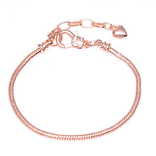 Load image into Gallery viewer, BAOPON High Quality Authentic Silver Color Snake Chain Fine Bracelet Fit European Charm Bracelet for Women DIY Jewelry Making
