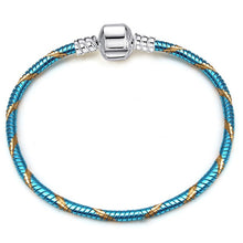 Load image into Gallery viewer, BAOPON High Quality Authentic Silver Color Snake Chain Fine Bracelet Fit European Charm Bracelet for Women DIY Jewelry Making