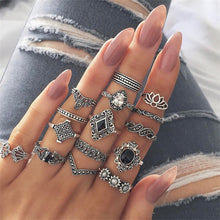 Load image into Gallery viewer, 9 Design Boho Vintage Gold Star Midi Moon Rings Set For Women Opal Crystal Midi Finger Ring 2020 Female Bohemian Jewelry Gifts