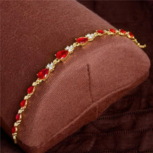 Load image into Gallery viewer, MISANANRYNE New 5 colors Beautiful Bracelet for Women Colorful Austrian Crystal Fashion Heart Chain Bracelet Wholesale