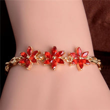 Load image into Gallery viewer, MISANANRYNE New 5 colors Beautiful Bracelet for Women Colorful Austrian Crystal Fashion Heart Chain Bracelet Wholesale
