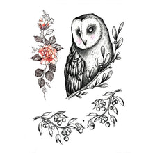 Load image into Gallery viewer, 1 PC Fashion Women Girl Temporary Tattoo Sticker Black Roses Design Full Flower Arm Body Art Big Large Fake Tattoo Sticker