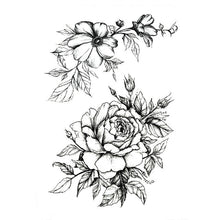 Load image into Gallery viewer, 1 PC Fashion Women Girl Temporary Tattoo Sticker Black Roses Design Full Flower Arm Body Art Big Large Fake Tattoo Sticker