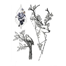 Load image into Gallery viewer, 1 PC Fashion Women Girl Temporary Tattoo Sticker Black Roses Design Full Flower Arm Body Art Big Large Fake Tattoo Sticker