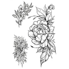 Load image into Gallery viewer, 1 PC Fashion Women Girl Temporary Tattoo Sticker Black Roses Design Full Flower Arm Body Art Big Large Fake Tattoo Sticker