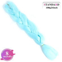 Load image into Gallery viewer, SHANGKE Pink Purple Blue Blonde Color Synthetic Jumbo Braids Ombre Braiding Hair Extension White Women