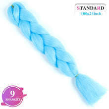 Load image into Gallery viewer, SHANGKE Pink Purple Blue Blonde Color Synthetic Jumbo Braids Ombre Braiding Hair Extension White Women