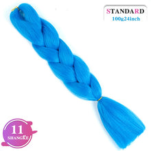 Load image into Gallery viewer, SHANGKE Pink Purple Blue Blonde Color Synthetic Jumbo Braids Ombre Braiding Hair Extension White Women