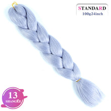 Load image into Gallery viewer, SHANGKE Pink Purple Blue Blonde Color Synthetic Jumbo Braids Ombre Braiding Hair Extension White Women