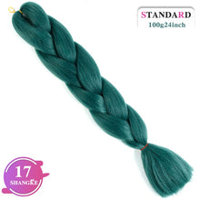 Load image into Gallery viewer, SHANGKE Pink Purple Blue Blonde Color Synthetic Jumbo Braids Ombre Braiding Hair Extension White Women