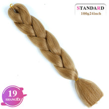 Load image into Gallery viewer, SHANGKE Pink Purple Blue Blonde Color Synthetic Jumbo Braids Ombre Braiding Hair Extension White Women