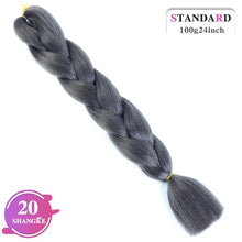 Load image into Gallery viewer, SHANGKE Pink Purple Blue Blonde Color Synthetic Jumbo Braids Ombre Braiding Hair Extension White Women