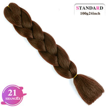 Load image into Gallery viewer, SHANGKE Pink Purple Blue Blonde Color Synthetic Jumbo Braids Ombre Braiding Hair Extension White Women
