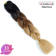 Load image into Gallery viewer, SHANGKE Pink Purple Blue Blonde Color Synthetic Jumbo Braids Ombre Braiding Hair Extension White Women