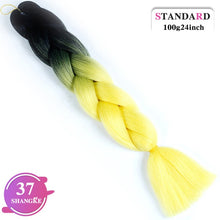 Load image into Gallery viewer, SHANGKE Pink Purple Blue Blonde Color Synthetic Jumbo Braids Ombre Braiding Hair Extension White Women