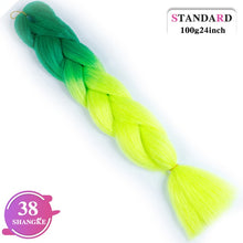 Load image into Gallery viewer, SHANGKE Pink Purple Blue Blonde Color Synthetic Jumbo Braids Ombre Braiding Hair Extension White Women