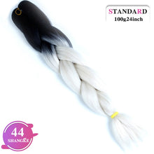 Load image into Gallery viewer, SHANGKE Pink Purple Blue Blonde Color Synthetic Jumbo Braids Ombre Braiding Hair Extension White Women