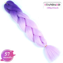 Load image into Gallery viewer, SHANGKE Pink Purple Blue Blonde Color Synthetic Jumbo Braids Ombre Braiding Hair Extension White Women