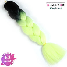 Load image into Gallery viewer, SHANGKE Pink Purple Blue Blonde Color Synthetic Jumbo Braids Ombre Braiding Hair Extension White Women