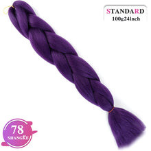 Load image into Gallery viewer, SHANGKE Pink Purple Blue Blonde Color Synthetic Jumbo Braids Ombre Braiding Hair Extension White Women