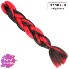Load image into Gallery viewer, SHANGKE Pink Purple Blue Blonde Color Synthetic Jumbo Braids Ombre Braiding Hair Extension White Women