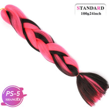 Load image into Gallery viewer, SHANGKE Pink Purple Blue Blonde Color Synthetic Jumbo Braids Ombre Braiding Hair Extension White Women