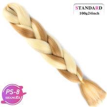 Load image into Gallery viewer, SHANGKE Pink Purple Blue Blonde Color Synthetic Jumbo Braids Ombre Braiding Hair Extension White Women