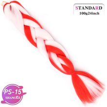 Load image into Gallery viewer, SHANGKE Pink Purple Blue Blonde Color Synthetic Jumbo Braids Ombre Braiding Hair Extension White Women