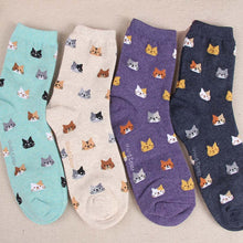 Load image into Gallery viewer, Jeseca 2020 Autumn Women Socks Cartoon Animal Cute Cat Sock for Girls Winter Thick Warm Cotton Sock for Ladies Christmas Gifts