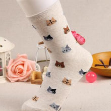 Load image into Gallery viewer, Jeseca 2020 Autumn Women Socks Cartoon Animal Cute Cat Sock for Girls Winter Thick Warm Cotton Sock for Ladies Christmas Gifts