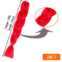 Load image into Gallery viewer, MUMUPI women 24inch Crochet Braids Box Braids 100g/pc Ombre Jumbo Braids Synthetic Braiding Hair Extensions headwear