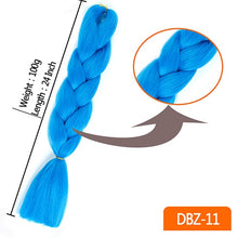 Load image into Gallery viewer, MUMUPI women 24inch Crochet Braids Box Braids 100g/pc Ombre Jumbo Braids Synthetic Braiding Hair Extensions headwear