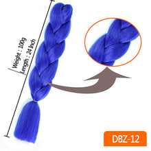 Load image into Gallery viewer, MUMUPI women 24inch Crochet Braids Box Braids 100g/pc Ombre Jumbo Braids Synthetic Braiding Hair Extensions headwear