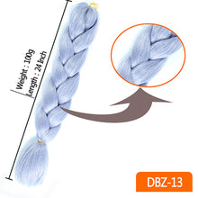 Load image into Gallery viewer, MUMUPI women 24inch Crochet Braids Box Braids 100g/pc Ombre Jumbo Braids Synthetic Braiding Hair Extensions headwear