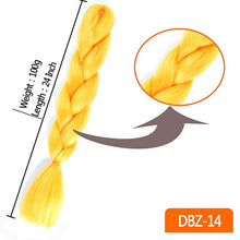 Load image into Gallery viewer, MUMUPI women 24inch Crochet Braids Box Braids 100g/pc Ombre Jumbo Braids Synthetic Braiding Hair Extensions headwear