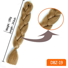 Load image into Gallery viewer, MUMUPI women 24inch Crochet Braids Box Braids 100g/pc Ombre Jumbo Braids Synthetic Braiding Hair Extensions headwear