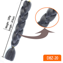 Load image into Gallery viewer, MUMUPI women 24inch Crochet Braids Box Braids 100g/pc Ombre Jumbo Braids Synthetic Braiding Hair Extensions headwear