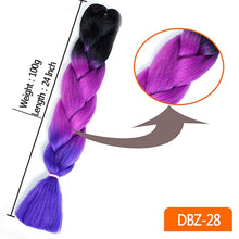 Load image into Gallery viewer, MUMUPI women 24inch Crochet Braids Box Braids 100g/pc Ombre Jumbo Braids Synthetic Braiding Hair Extensions headwear