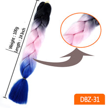 Load image into Gallery viewer, MUMUPI women 24inch Crochet Braids Box Braids 100g/pc Ombre Jumbo Braids Synthetic Braiding Hair Extensions headwear