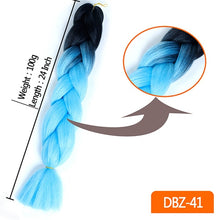 Load image into Gallery viewer, MUMUPI women 24inch Crochet Braids Box Braids 100g/pc Ombre Jumbo Braids Synthetic Braiding Hair Extensions headwear