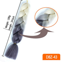 Load image into Gallery viewer, MUMUPI women 24inch Crochet Braids Box Braids 100g/pc Ombre Jumbo Braids Synthetic Braiding Hair Extensions headwear